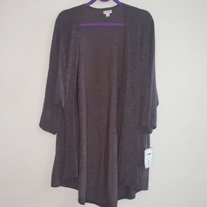 LuLaRoe Lindsay Kimono Solid Dark Brown L